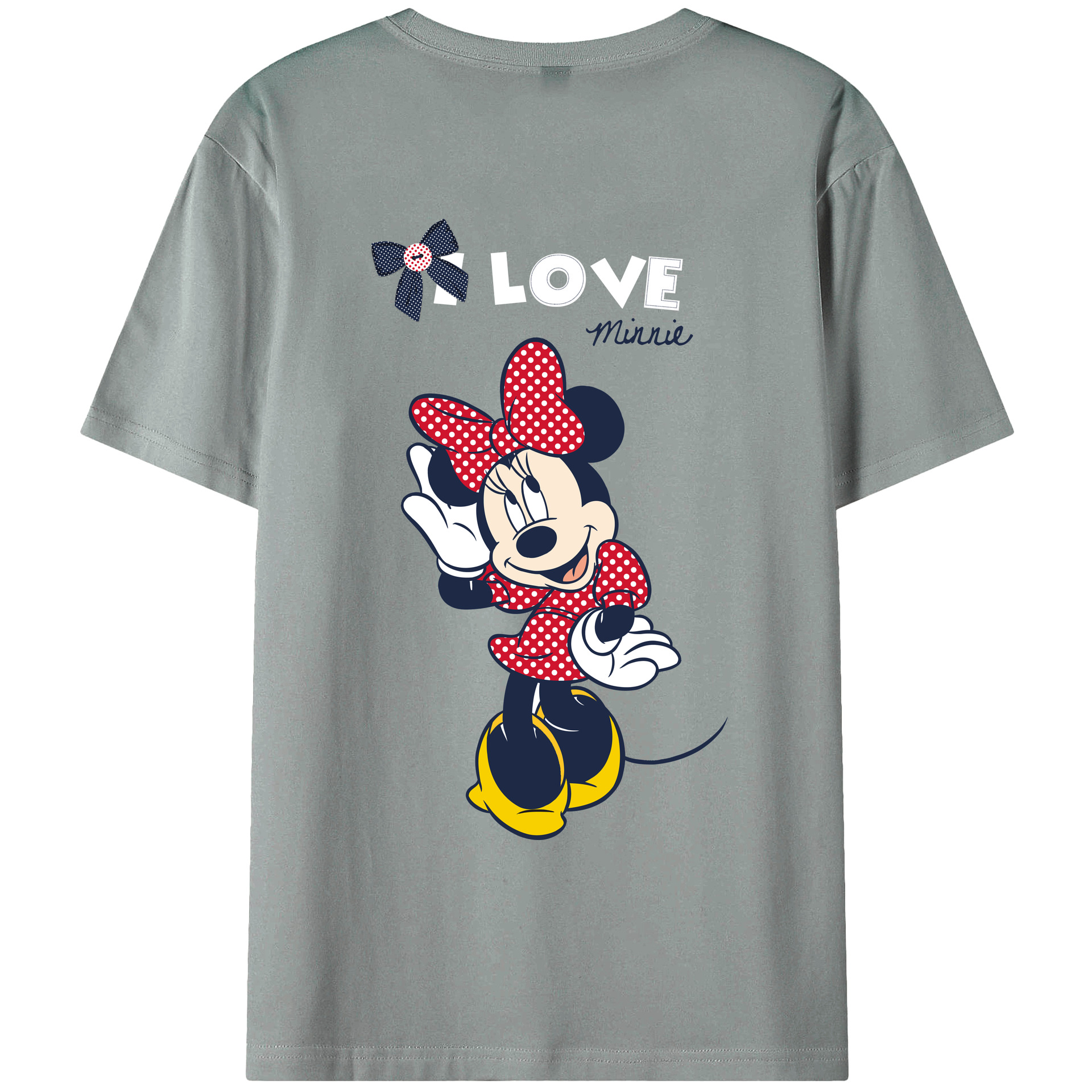 ミッキーマウス Mickey Mouse 綿100％ メンズ半袖Tシャツ（バックプリント） 通気性